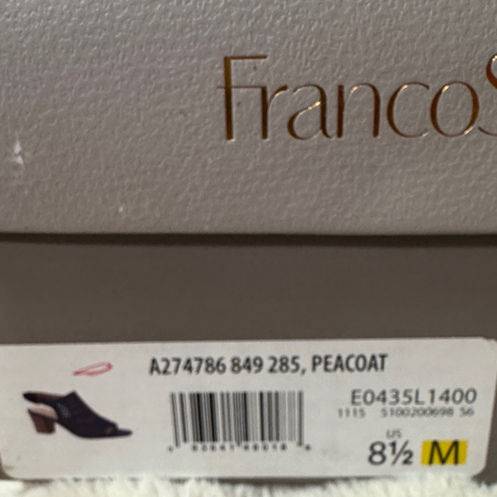 Franco Sarto Peacoat Cobalt Blue Cutout Slingback Heels - Picture 6 of 6